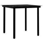 vidaXL Set mobilier de grădină, 5 piese, maro și negru vidaXL Set mobilier de grădină, 5 piese, maro și negru