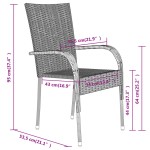 vidaXL Set mobilier de grădină, 5 piese, maro și negru vidaXL Set mobilier de grădină, 5 piese, maro și negru