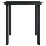 vidaXL Set mobilier de grădină, 5 piese, gri și negru vidaXL Set mobilier de grădină, 5 piese, gri și negru
