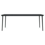 vidaXL Set mobilier pentru grădină, 9 piese, negru