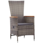 vidaXL Set mobilier pentru grădină, cu perne, 5 piese, gri
