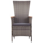 vidaXL Set mobilier pentru grădină, cu perne, 9 piese, gri
