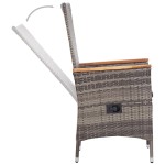 vidaXL Set mobilier pentru grădină, cu perne, 9 piese, gri