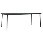 vidaXL Set mobilier de grădină cu perne, 9 piese, negru