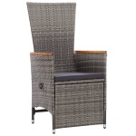 vidaXL Set mobilier pentru grădină cu perne, 9 piese, gri