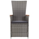 vidaXL Set mobilier pentru grădină cu perne, 9 piese, gri