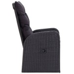 vidaXL Set mobilier de grădină cu perne, 9 piese, negru