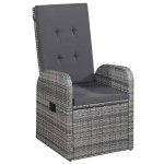 vidaXL Set mobilier pentru grădină cu perne, 9 piese, gri