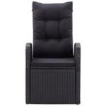 vidaXL Set mobilier de grădină cu perne, 9 piese, negru
