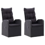 vidaXL Set mobilier de grădină cu perne, 9 piese, negru