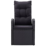 vidaXL Set mobilier de grădină cu perne, 9 piese, negru