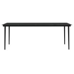 vidaXL Set mobilier de grădină cu perne, 9 piese, negru