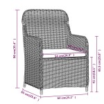 vidaXL Set mobilier de grădină cu perne, 9 piese, negru