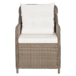 vidaXL Set mobilier pentru grădină, 9 piese, maro