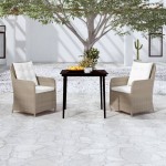 vidaXL Set mobilier pentru grădină, 3 piese, maro
