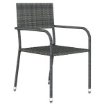 vidaXL Set mobilier pentru grădină, 3 piese, gri