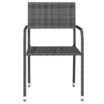 vidaXL Set mobilier pentru grădină, 3 piese, gri