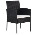vidaXL Set mobilier pentru grădină, 9 piese, negru vidaXL Set mobilier pentru grădină, 9 piese, negru