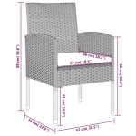 vidaXL Set mobilier pentru grădină, 9 piese, negru vidaXL Set mobilier pentru grădină, 9 piese, negru