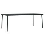 vidaXL Set mobilier pentru grădină, 9 piese, negru