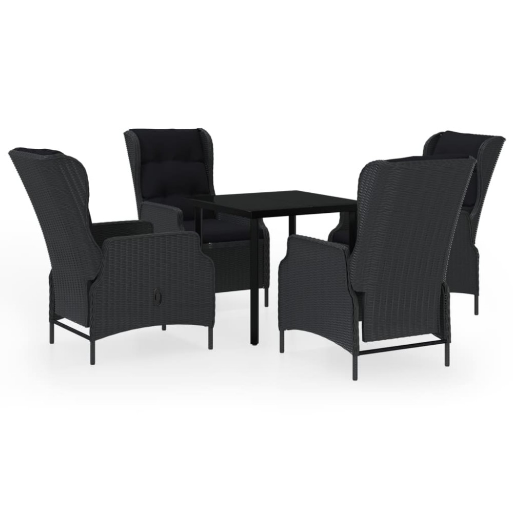 vidaXL Set mobilier pentru grădină, 5 piese, gri închis