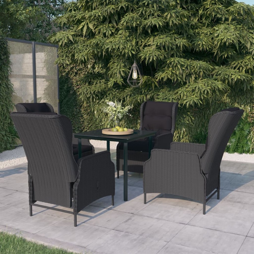 vidaXL Set mobilier pentru grădină, 5 piese, gri închis