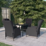 vidaXL Set mobilier pentru grădină, 5 piese, gri închis vidaXL Set mobilier pentru grădină, 5 piese, gri închis