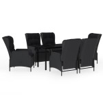 vidaXL Set mobilier pentru grădină, 7 piese, gri închis vidaXL Set mobilier pentru grădină, 7 piese, gri închis