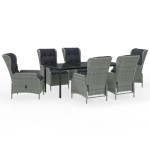 vidaXL Set mobilier pentru grădină, 7 piese, gri deschis vidaXL Set mobilier pentru grădină, 7 piese, gri deschis