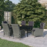 vidaXL Set mobilier pentru grădină, 7 piese, gri deschis vidaXL Set mobilier pentru grădină, 7 piese, gri deschis