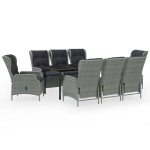 vidaXL Set mobilier de grădină, 9 piese, gri deschis vidaXL Set mobilier de grădină, 9 piese, gri deschis
