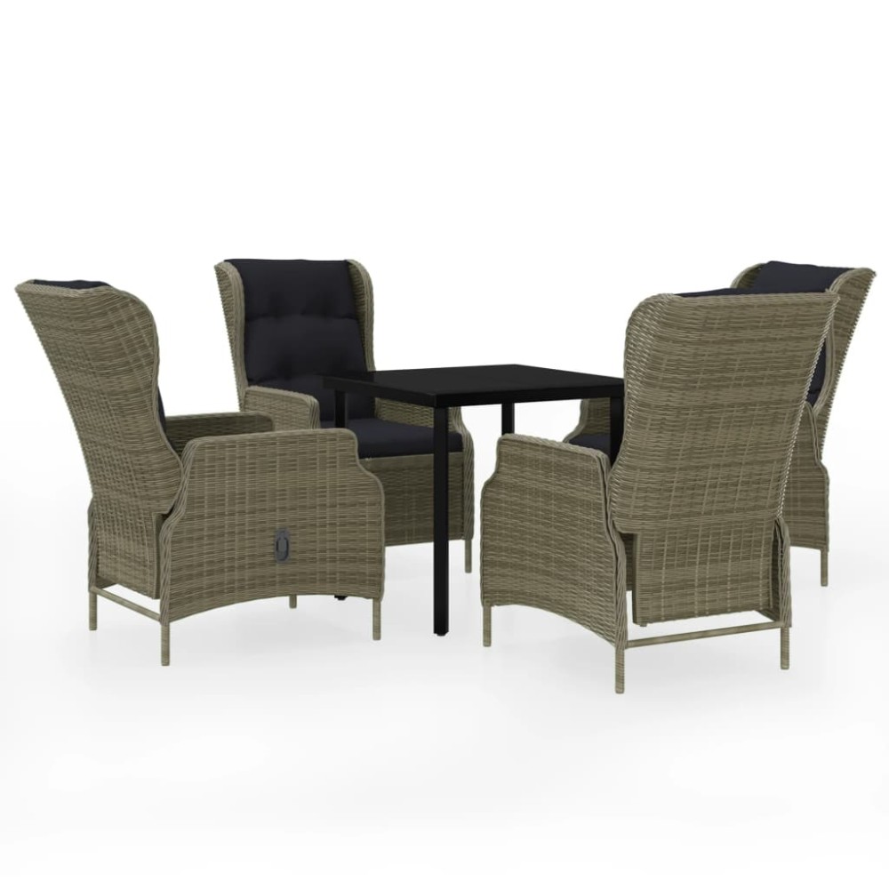 vidaXL Set mobilier pentru grădină, 5 piese, maro
