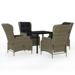 vidaXL Set mobilier pentru grădină, 5 piese, maro vidaXL Set mobilier pentru grădină, 5 piese, maro