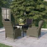 vidaXL Set mobilier pentru grădină, 5 piese, maro vidaXL Set mobilier pentru grădină, 5 piese, maro