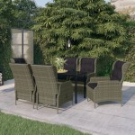 vidaXL Set mobilier pentru grădină, 7 piese, maro vidaXL Set mobilier pentru grădină, 7 piese, maro