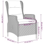 vidaXL Set mobilier de grădină, 5 piese, maro vidaXL Set mobilier de grădină, 5 piese, maro
