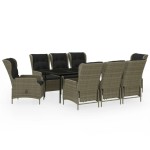 vidaXL Set mobilier de grădină, 9 piese, maro vidaXL Set mobilier de grădină, 9 piese, maro