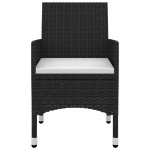 vidaXL Set mobilier de grădină cu perne, 9 piese, poliratan și sticlă