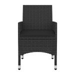 vidaXL Set mobilier de grădină, cu perne, 9 piese, poliratan și sticlă