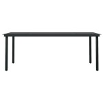 vidaXL Masă de bucătărie de grădină, negru, 200x100x74 cm, oțel/sticlă vidaXL Masă de bucătărie de grădină, negru, 200x100x74 cm, oțel/sticlă