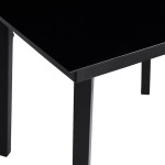 vidaXL Masă de bucătărie de grădină, negru, 200x100x74 cm, oțel/sticlă vidaXL Masă de bucătărie de grădină, negru, 200x100x74 cm, oțel/sticlă