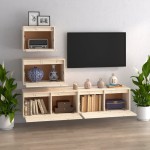 vidaXL Comode TV, 4 buc., lemn masiv de pin