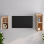 vidaXL Comode TV, 2 buc., lemn masiv de pin