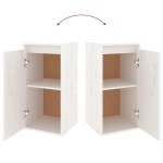 vidaXL Comode TV, alb, 3 buc., lemn masiv de pin