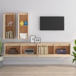 vidaXL Comode TV, 4 buc., lemn masiv de pin