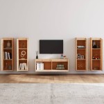 vidaXL Comode TV, 5 buc., lemn masiv de pin
