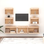 vidaXL Comode TV, 7 buc., lemn masiv de pin