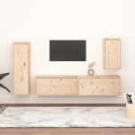 vidaXL Comode TV, 4 buc., lemn masiv de pin