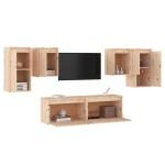 vidaXL Comode TV, 6 buc., lemn masiv de pin