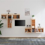 vidaXL Comode TV, 6 buc., lemn masiv de pin